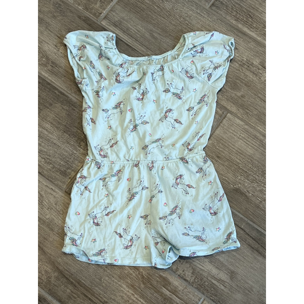 Jumping Beans Unicorn Romper Girls Outfit Playwear Cute Summer Size‎ 7